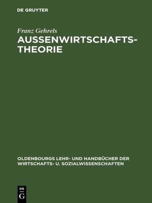 cover image of Außenwirtschaftstheorie